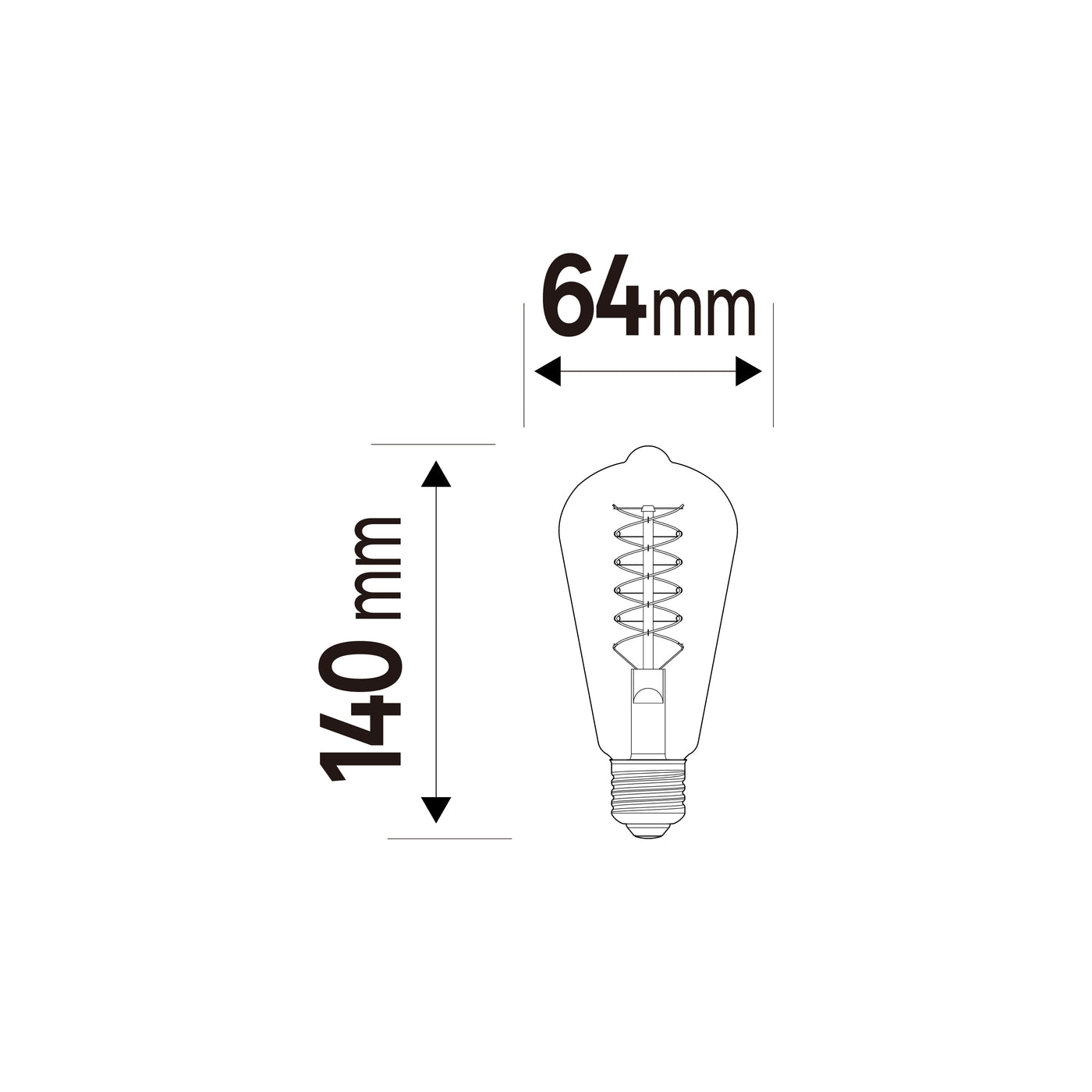 DECORATIVE LED BULB E27= 60W AMBER PEAR ZIGZAG