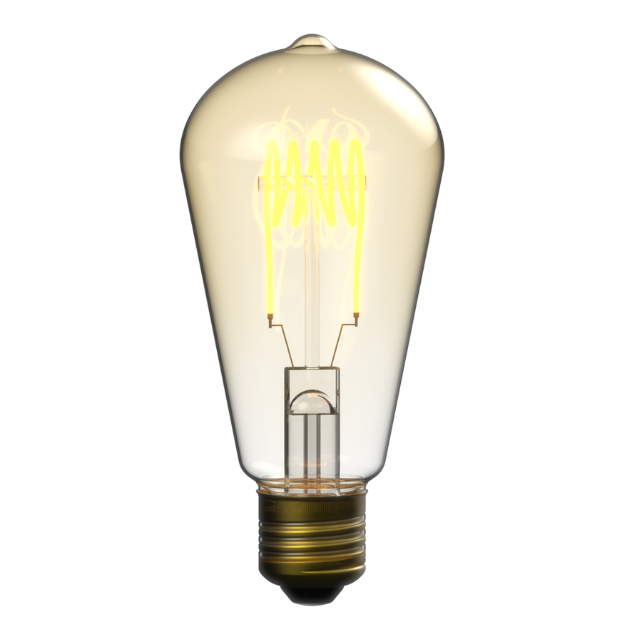 DECORATIVE LED BULB E27= 60W AMBER PEAR