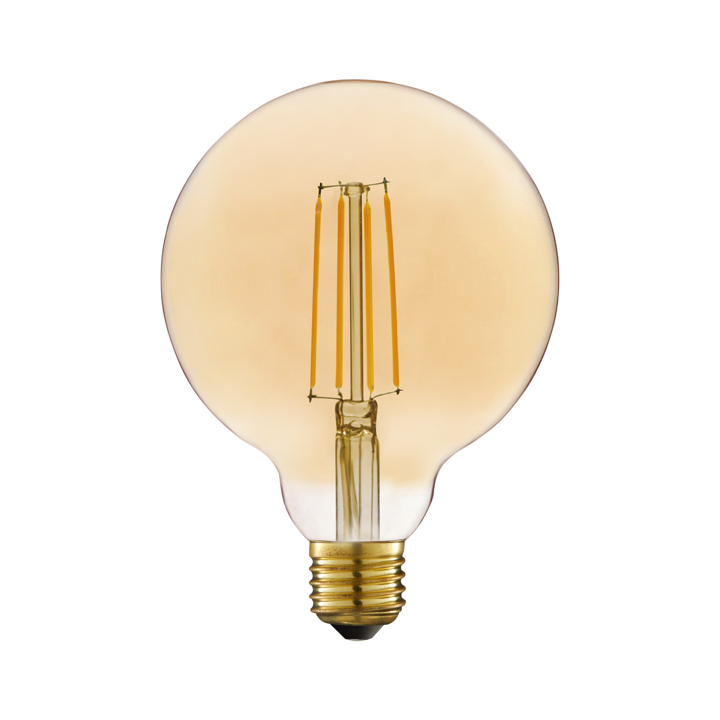 DECORATIVE LED BULB E27= 75W GLOBE LARGE AMBER