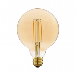 DECORATIVE LED BULB E27= 75W GLOBE LARGE AMBER