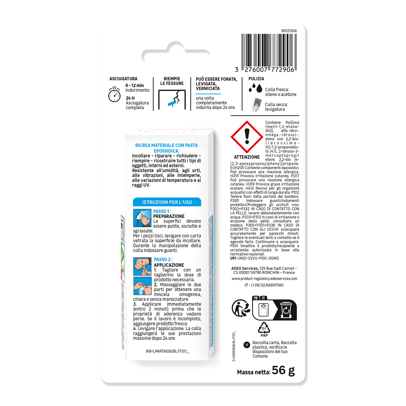 EPOXY PASTE FILLER ALL MATERIALS RESIST AXTON 56GR
