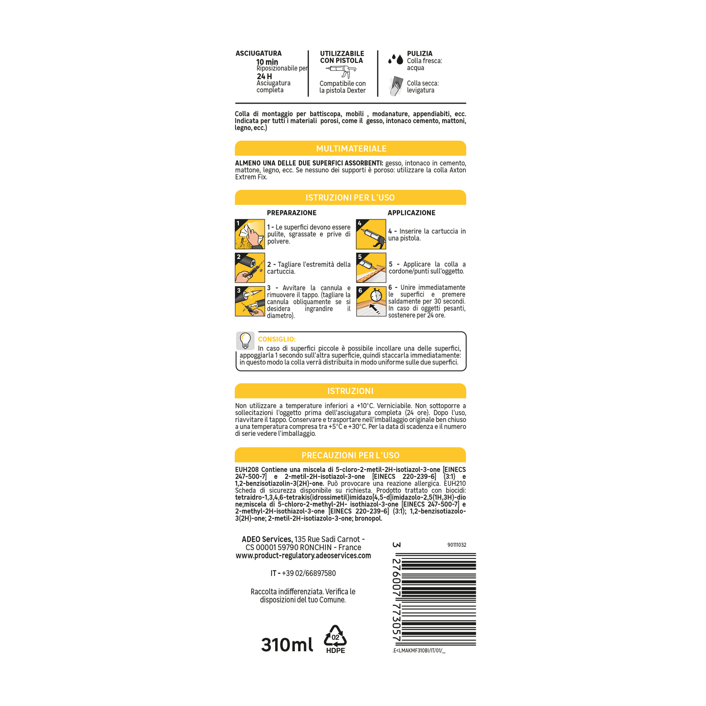 SUPER FIX AXTON MOUNTING GLUE 310ML