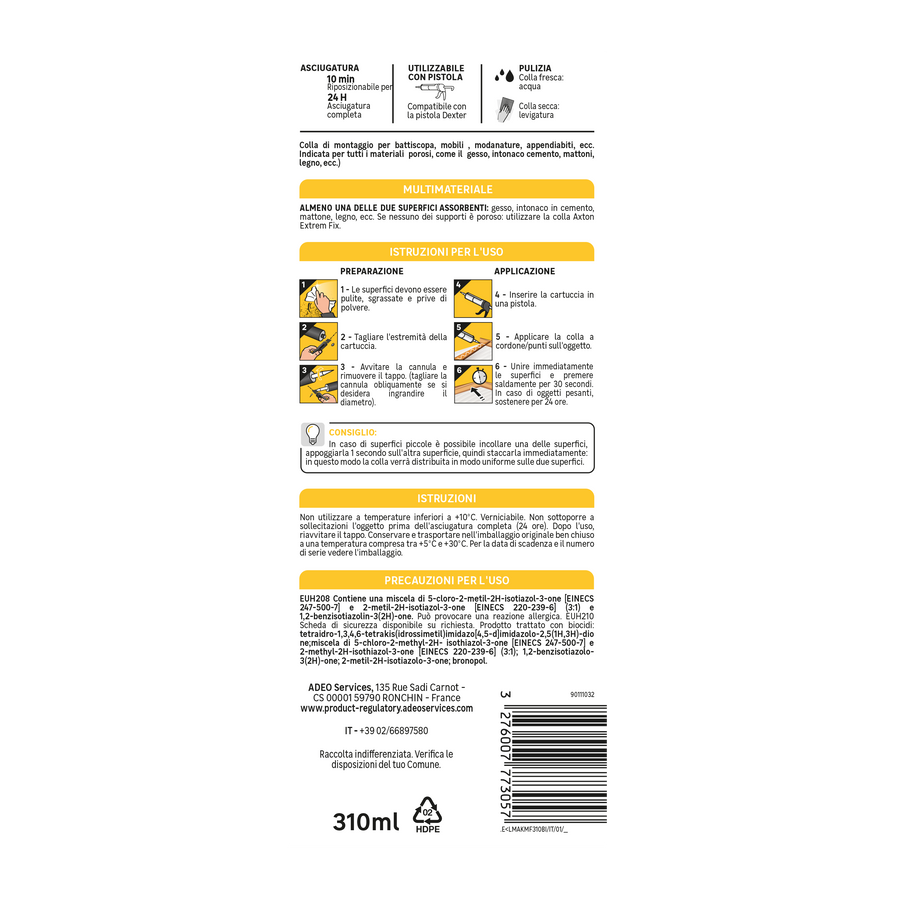 SUPER FIX AXTON MOUNTING GLUE 310ML
