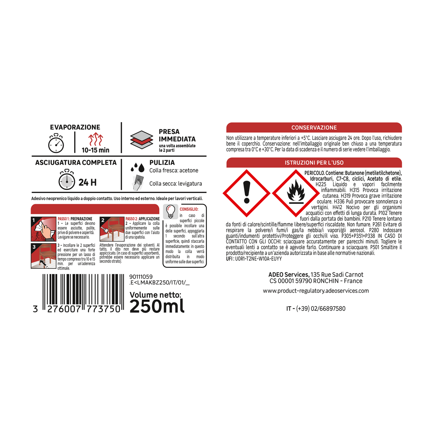 AXTON MULTI-PURPOSE GEL CONTACT GLUE 250ML