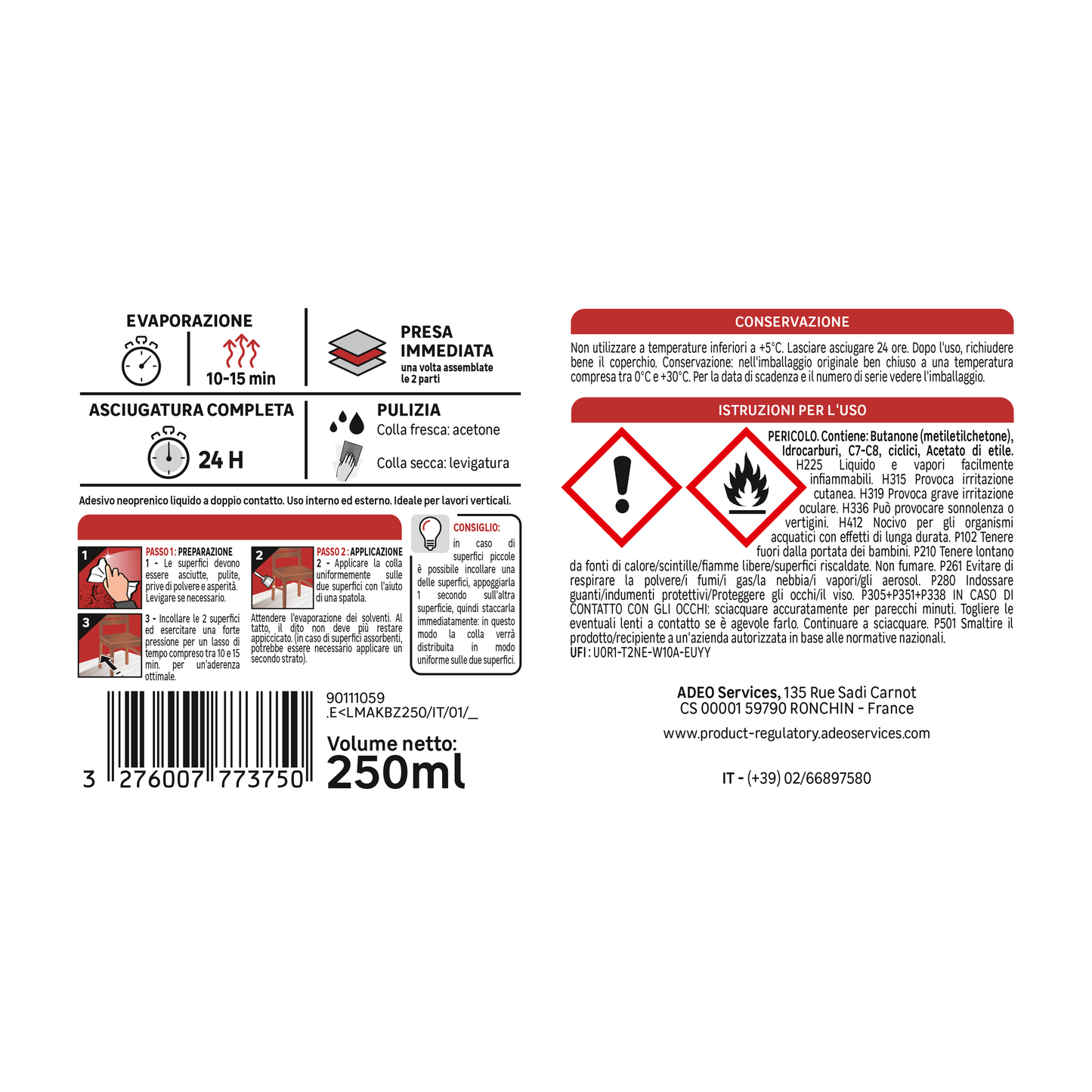 AXTON MULTI-PURPOSE GEL CONTACT GLUE 250ML