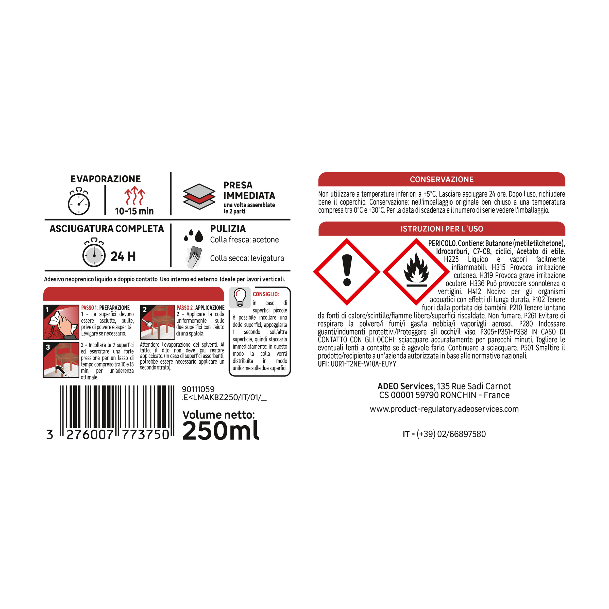 AXTON MULTI-PURPOSE GEL CONTACT GLUE 250ML
