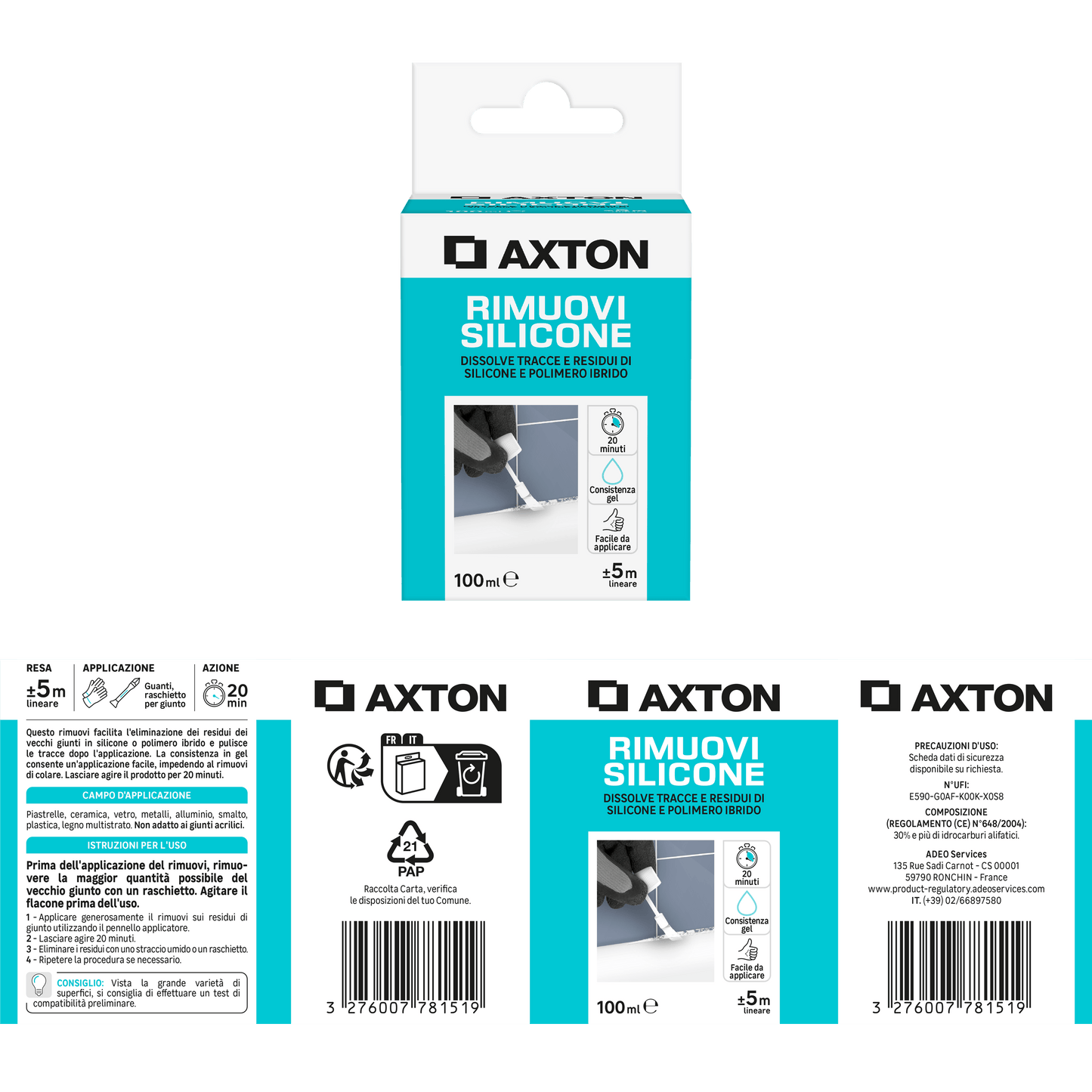 AXTON HARDENED SEALANT AND SILICONE REMOVER 100 ML