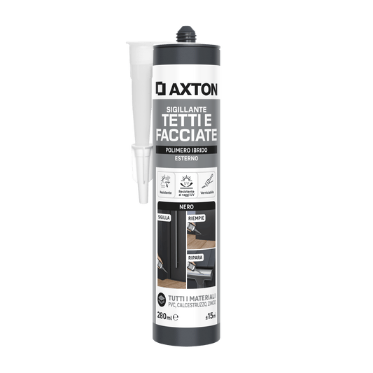 Bricocenter HYBRID POLYMER SEALANT ROOFS AND FACADES BLACK AXTON 280 ML