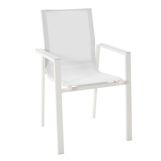 Bricocenter NATERIAL ODYSSEA ALUMINUM AND TEXTILENE ARMCHAIR WHITE