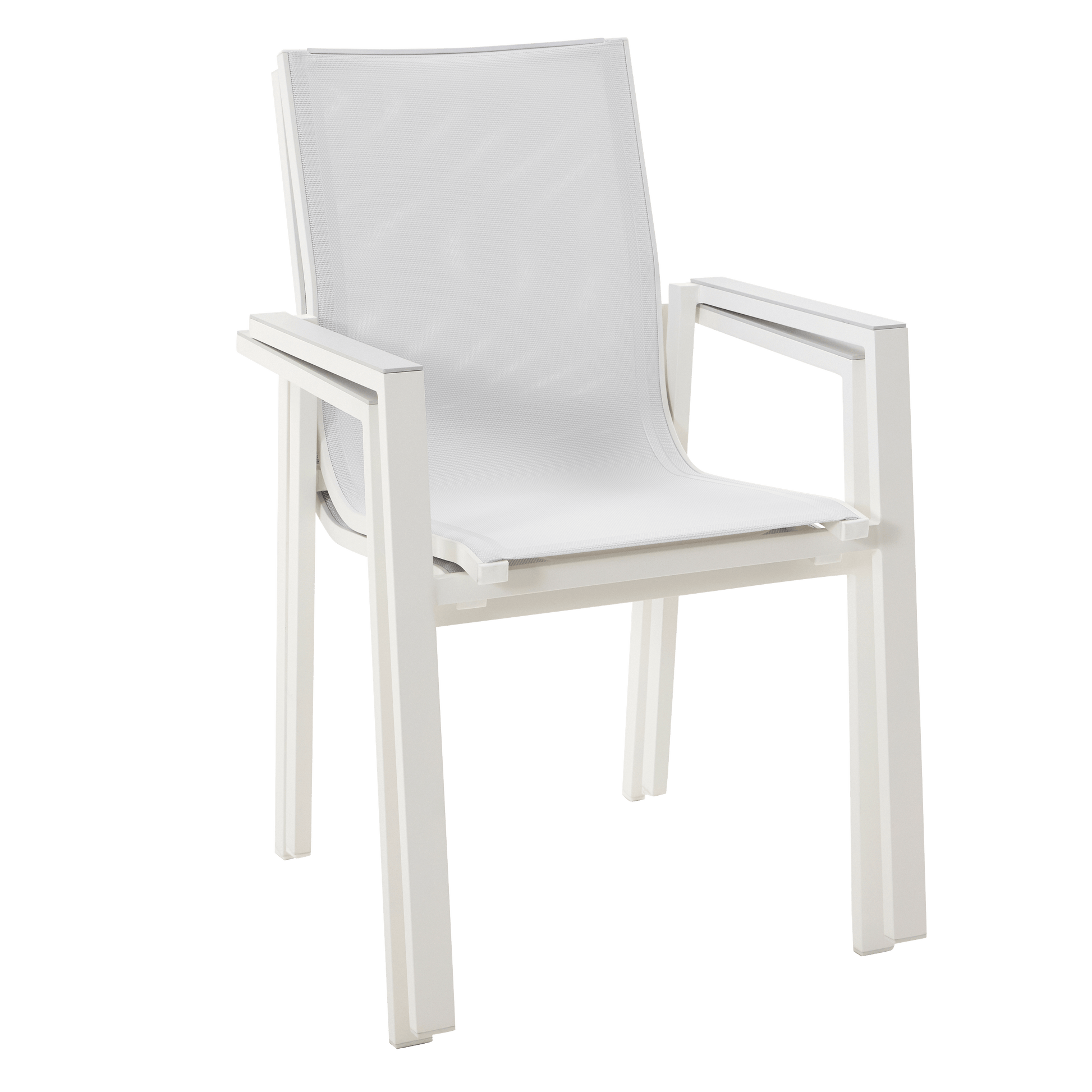 Bricocenter NATERIAL ODYSSEA ALUMINUM AND TEXTILENE ARMCHAIR WHITE