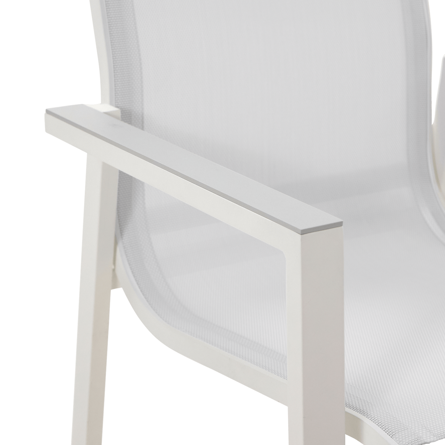 Bricocenter NATERIAL ODYSSEA ALUMINUM AND TEXTILENE ARMCHAIR WHITE