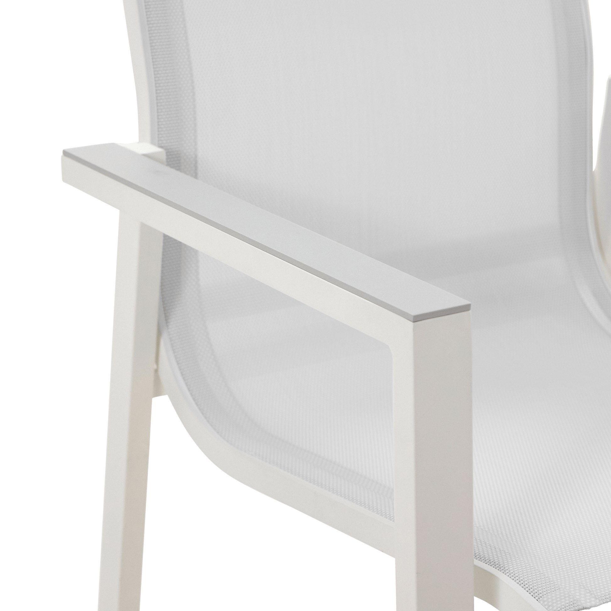 Bricocenter NATERIAL ODYSSEA ALUMINUM AND TEXTILENE ARMCHAIR WHITE