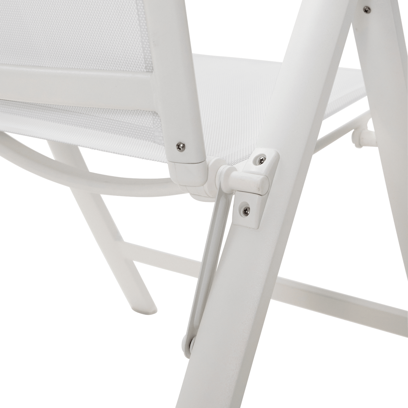 Bricocenter SET 2 MULTIPOSITION ARMCHAIRS ODYSSEA NATERIAL ALUMINUM AND TEXTILENE WHITE