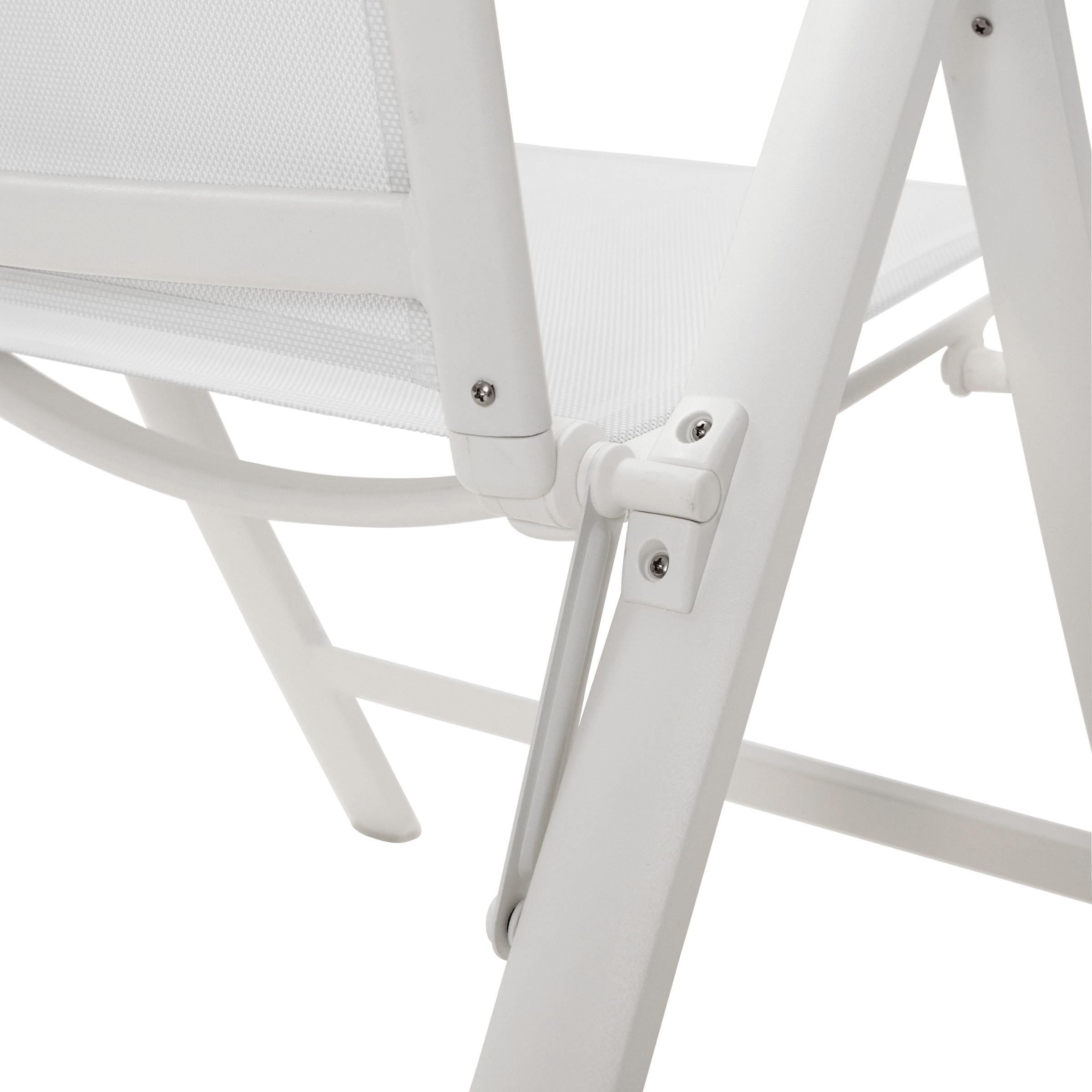 Bricocenter SET 2 MULTIPOSITION ARMCHAIRS ODYSSEA NATERIAL ALUMINUM AND TEXTILENE WHITE