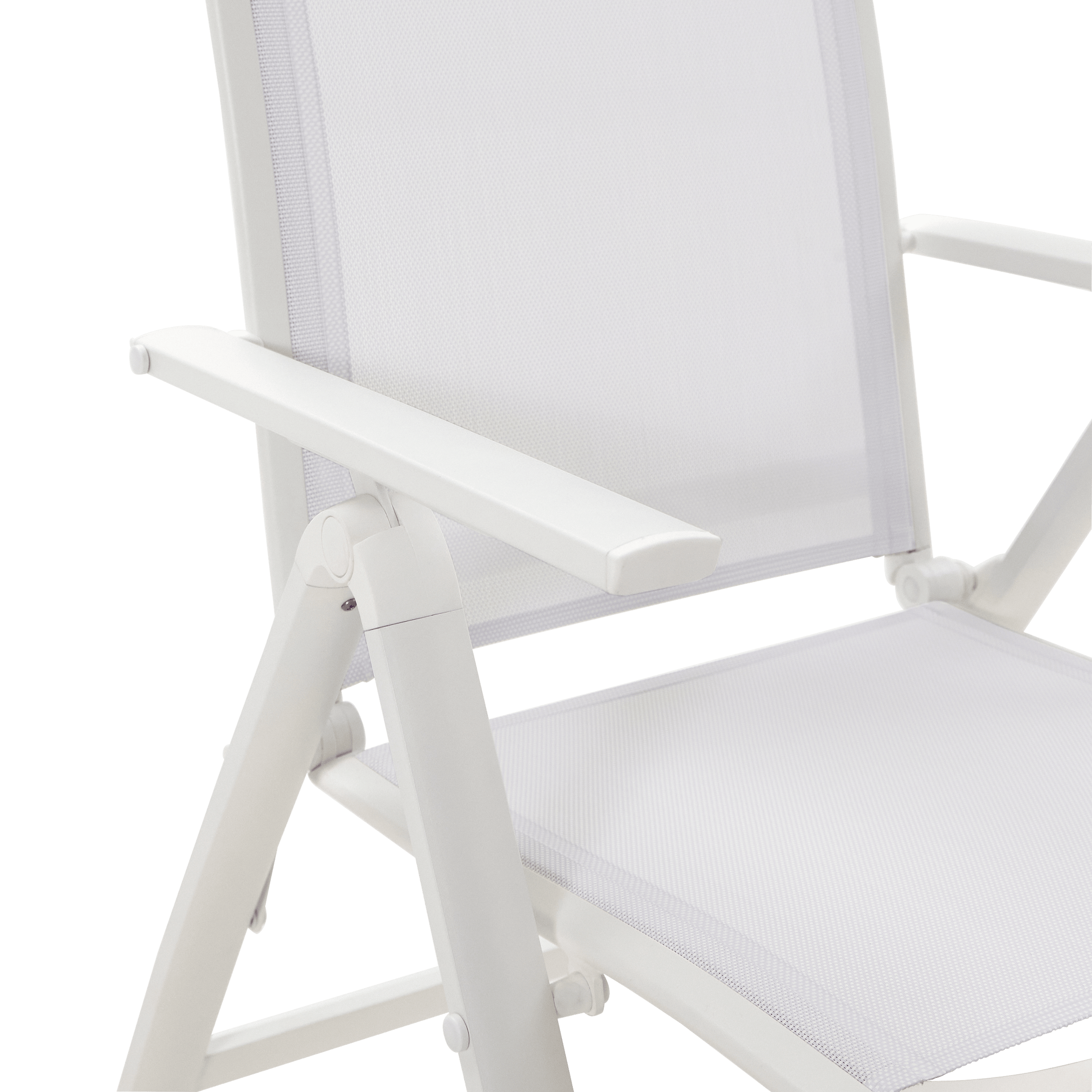 Bricocenter SET 2 MULTIPOSITION ARMCHAIRS ODYSSEA NATERIAL ALUMINUM AND TEXTILENE WHITE