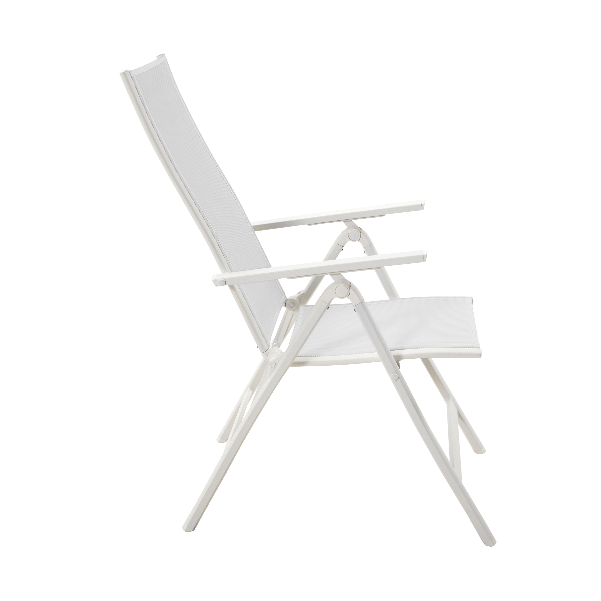 Bricocenter SET 2 MULTIPOSITION ARMCHAIRS ODYSSEA NATERIAL ALUMINUM AND TEXTILENE WHITE