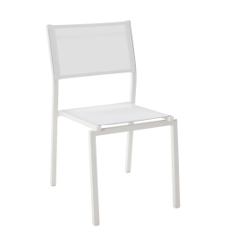 LYRA BETA CHAIR WITHOUT ARMRESTS NATERIAL ALUMINUM AND TEXTILENE WHITE