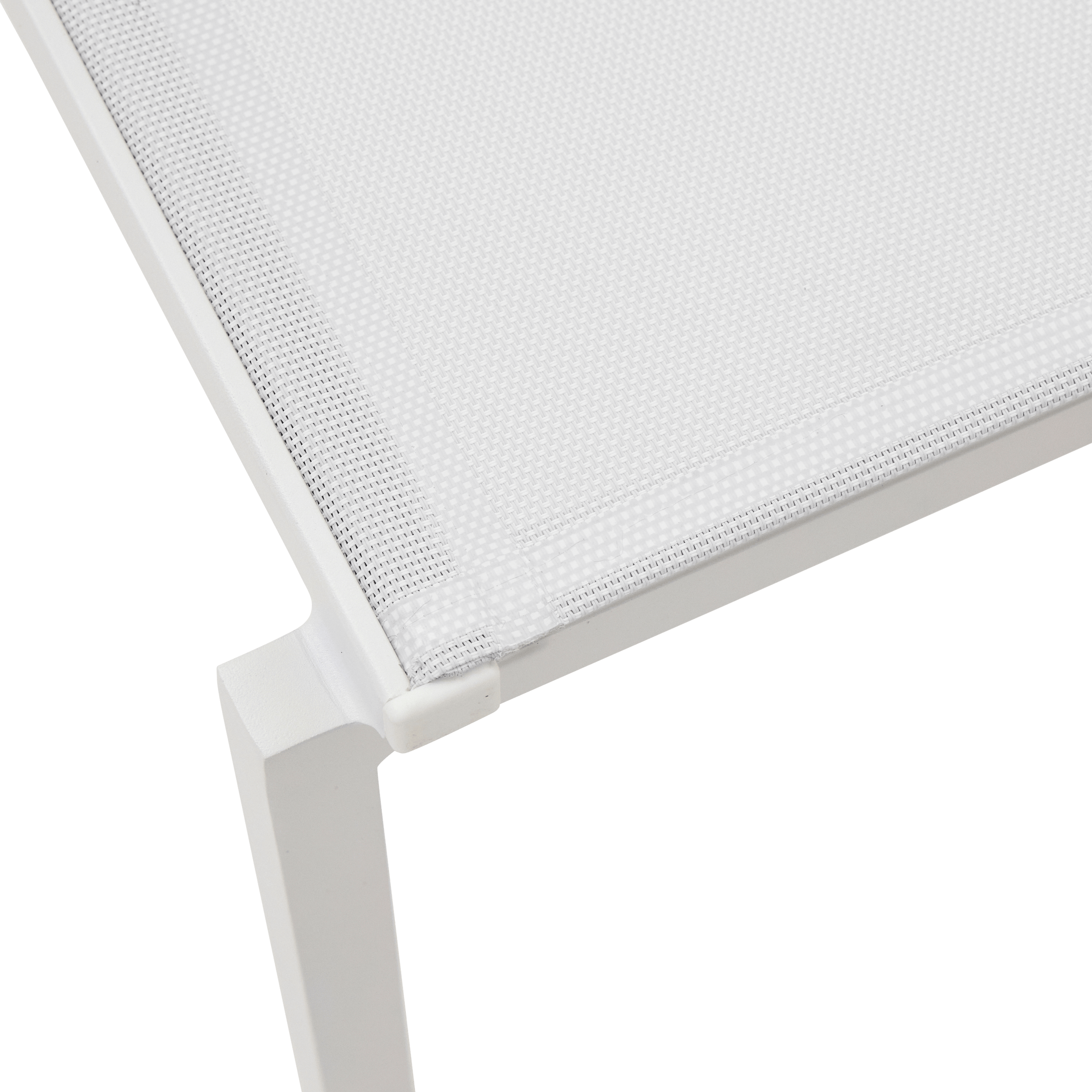 Bricocenter LYRA BETA CHAIR WITHOUT ARMRESTS NATERIAL ALUMINUM AND TEXTILENE WHITE