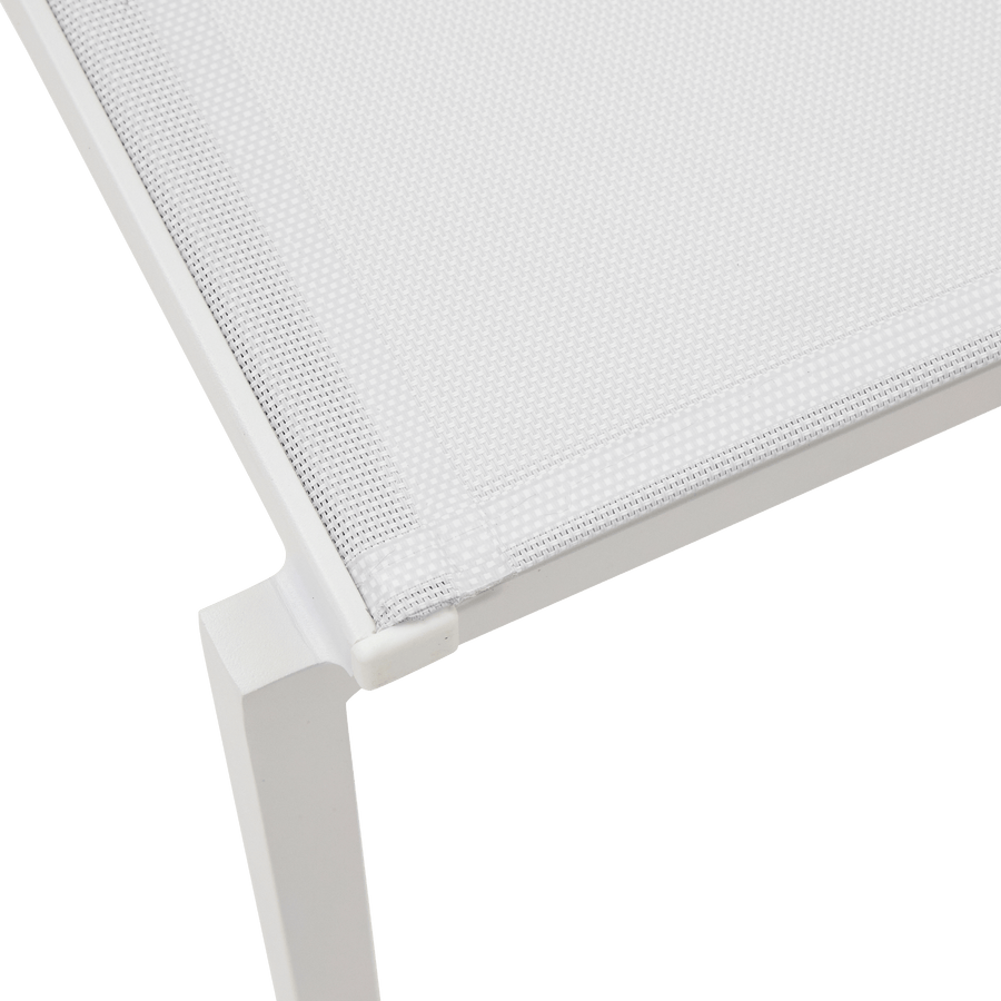 Bricocenter LYRA BETA CHAIR WITHOUT ARMRESTS NATERIAL ALUMINUM AND TEXTILENE WHITE