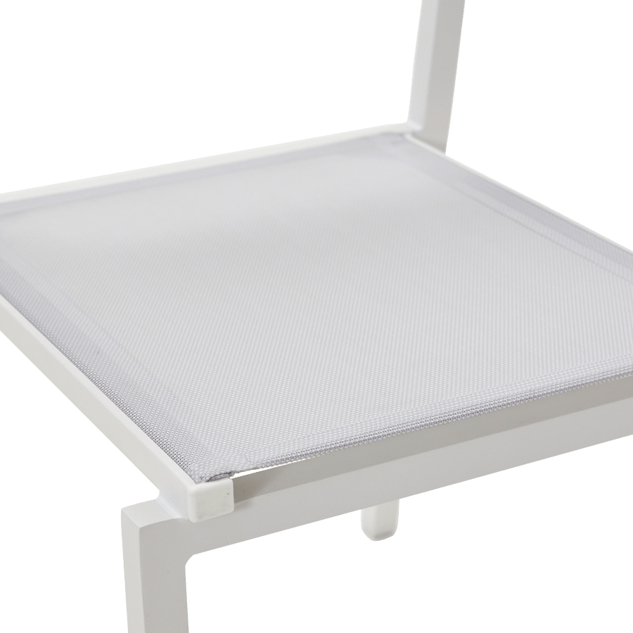 Bricocenter LYRA BETA CHAIR WITHOUT ARMRESTS NATERIAL ALUMINUM AND TEXTILENE WHITE