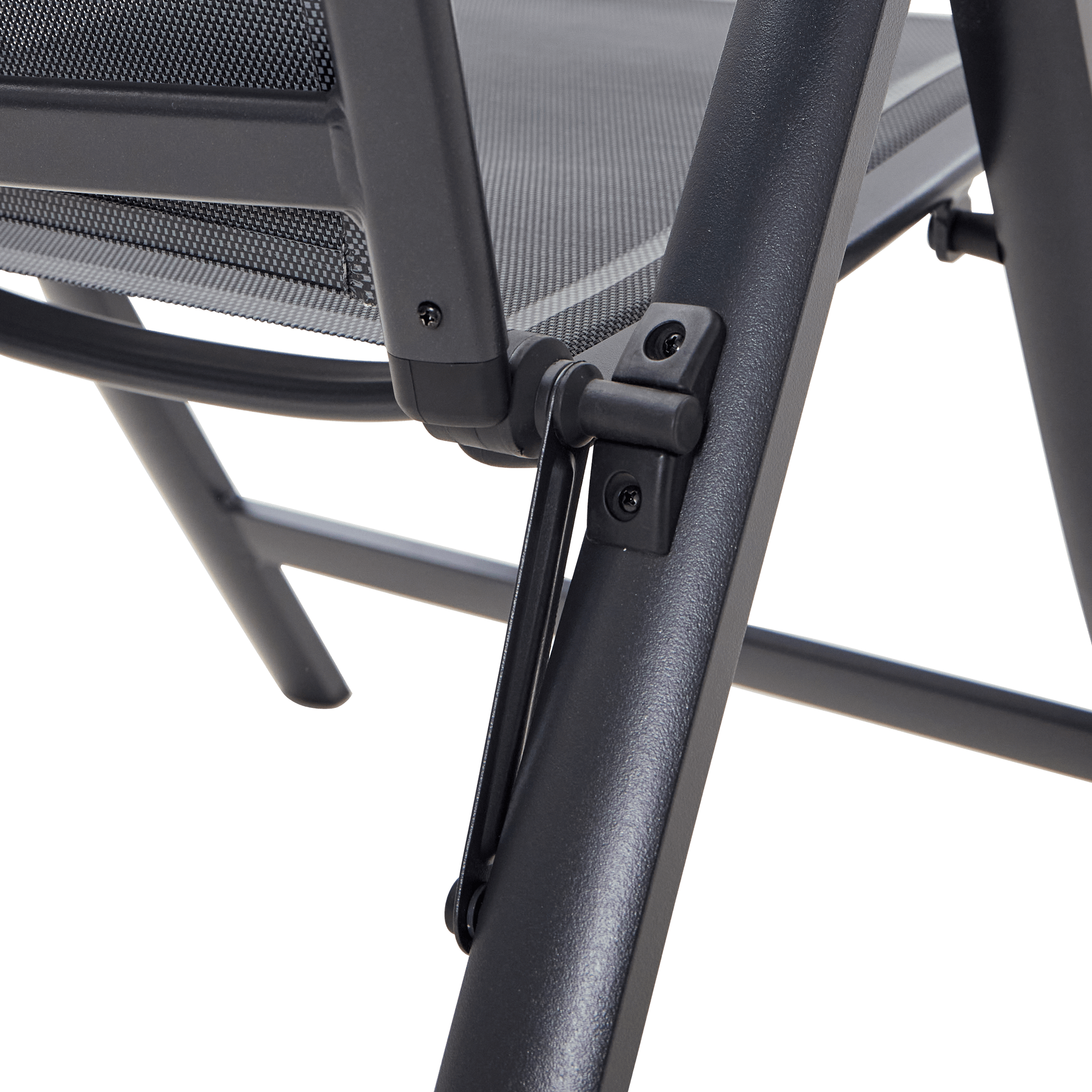 Bricocenter SET OF TWO ARMCHAIRS ODYSSEA NATERIAL ALUMINUM TEXTILENE ANTHRACITE