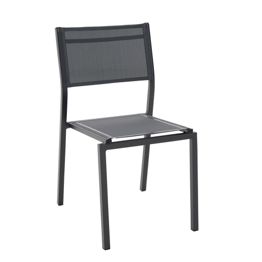Bricocenter LYRA BETA CHAIR WITHOUT ARMRESTS NATERIAL ALUMINUM AND TEXTILENE ANTHRACITE