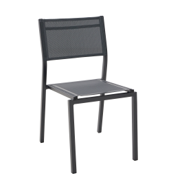 LYRA BETA CHAIR WITHOUT ARMRESTS NATERIAL ALUMINUM AND TEXTILENE ANTHRACITE
