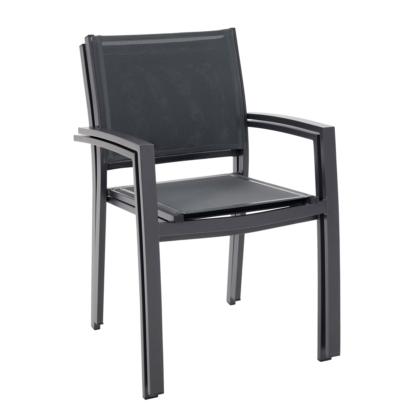 Bricocenter LYRA BETA CHAIR WITH ARMRESTS NATERIAL ALUMINUM AND TEXTILENE ANTHRACITE