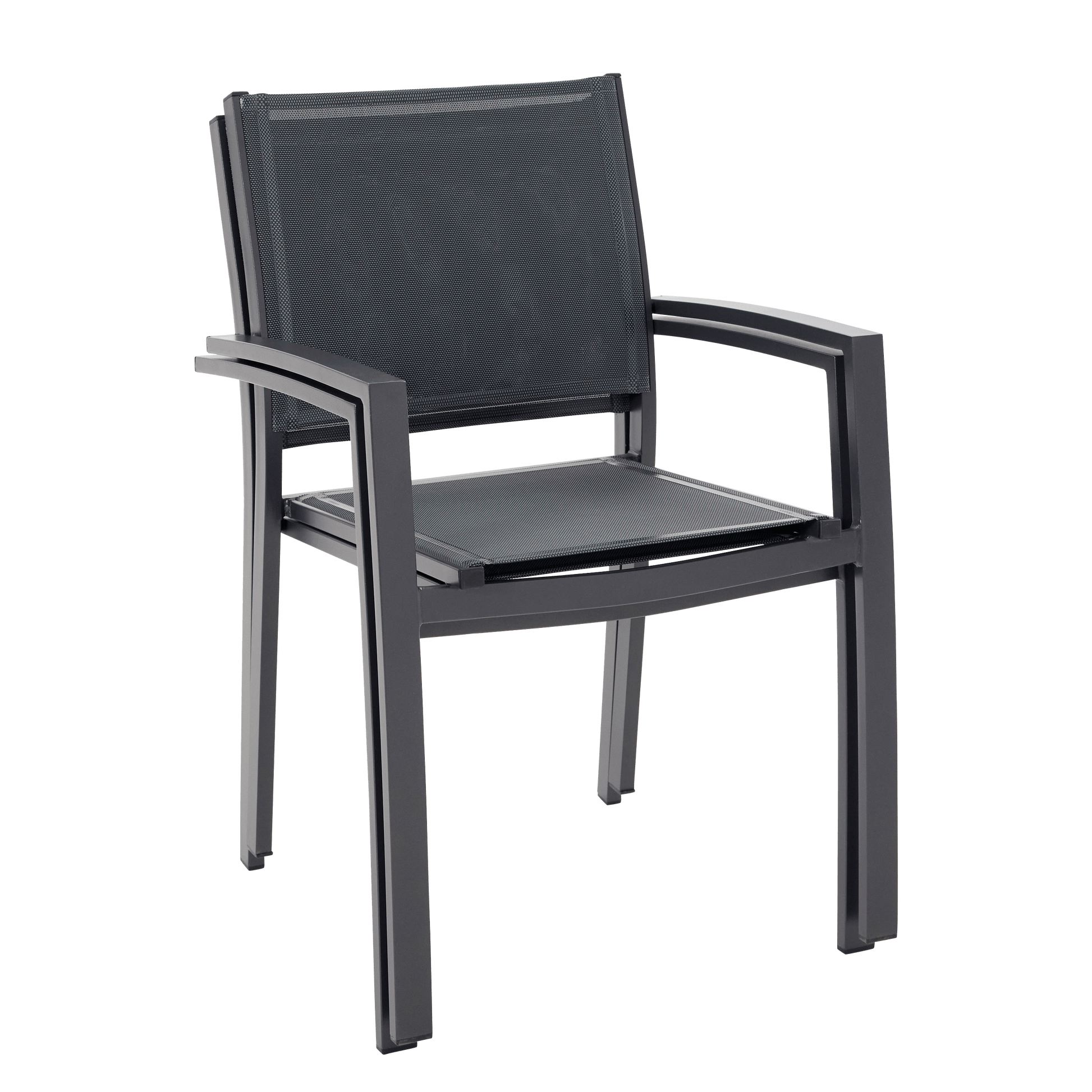 Bricocenter LYRA BETA CHAIR WITH ARMRESTS NATERIAL ALUMINUM AND TEXTILENE ANTHRACITE