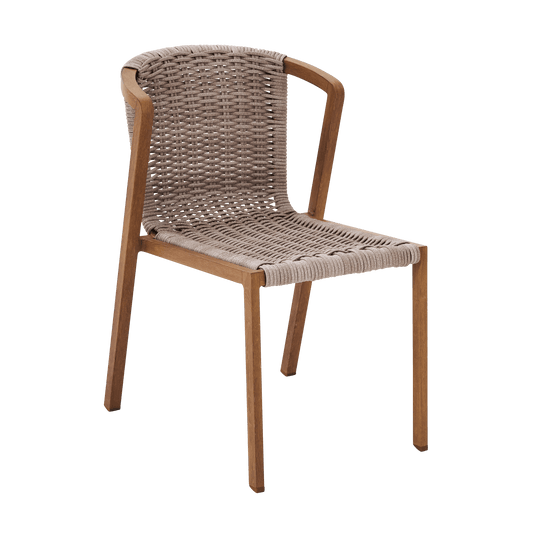 Bricocenter GAIA CHAIR ALUMINUM WOOD EFFECT AND SYNTHETIC WICKER NATERIAL