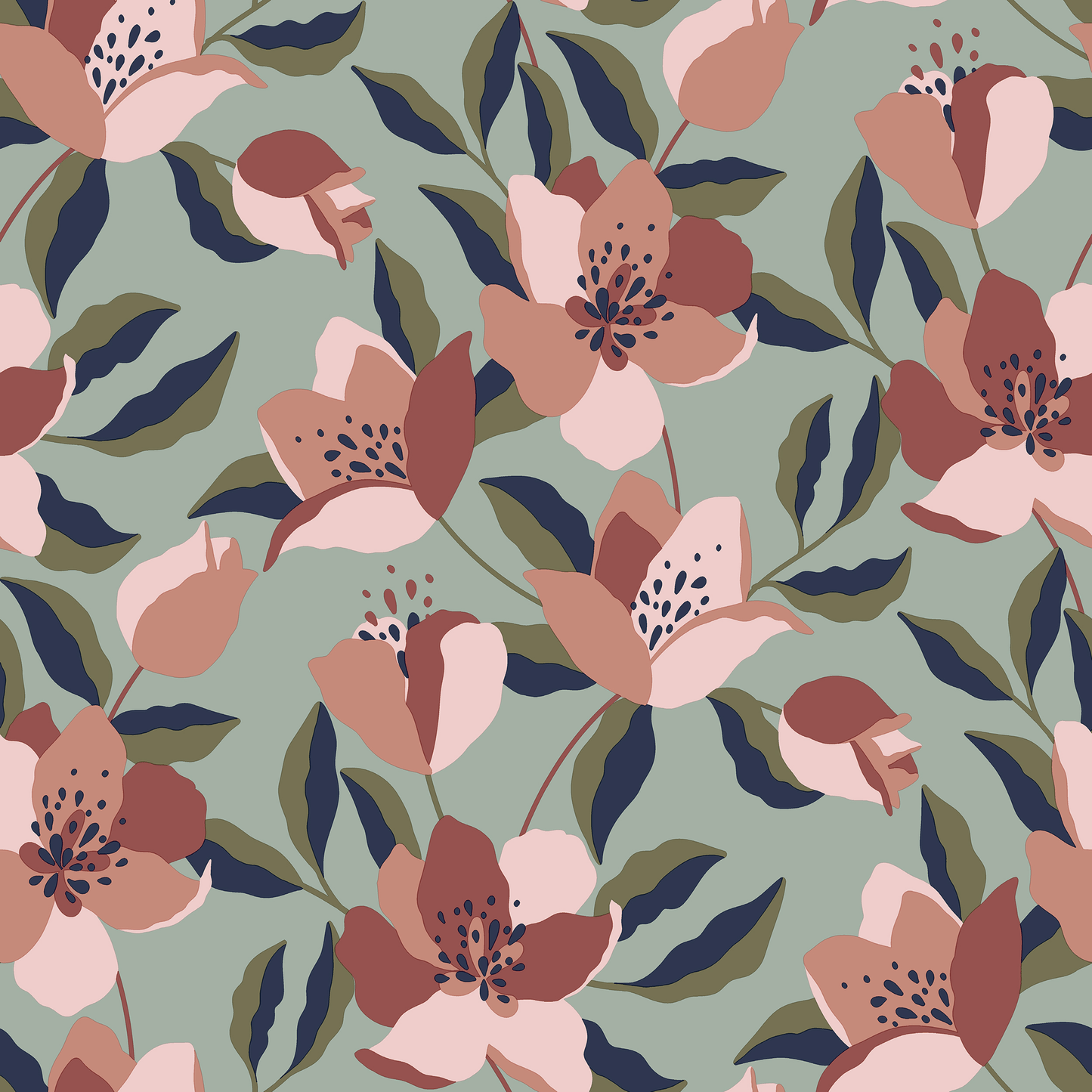 Bricocenter PINK LEAVES WALLPAPER 53CMX10.5MT