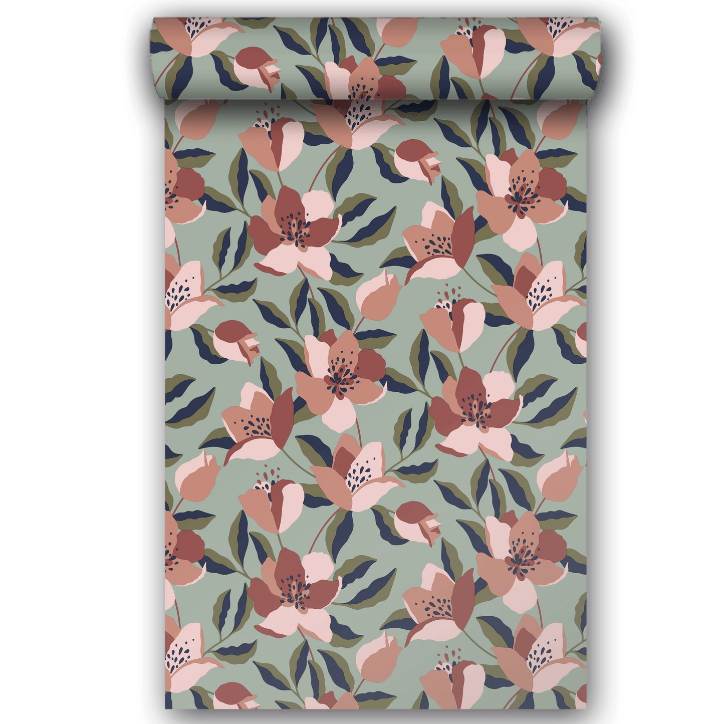 Bricocenter PINK LEAVES WALLPAPER 53CMX10.5MT