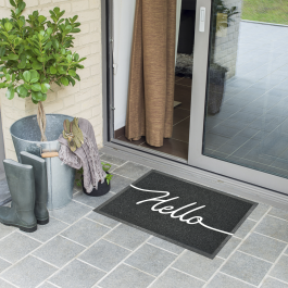 ETHAN BLACK DOORMAT 40X60CM POLYVINYL