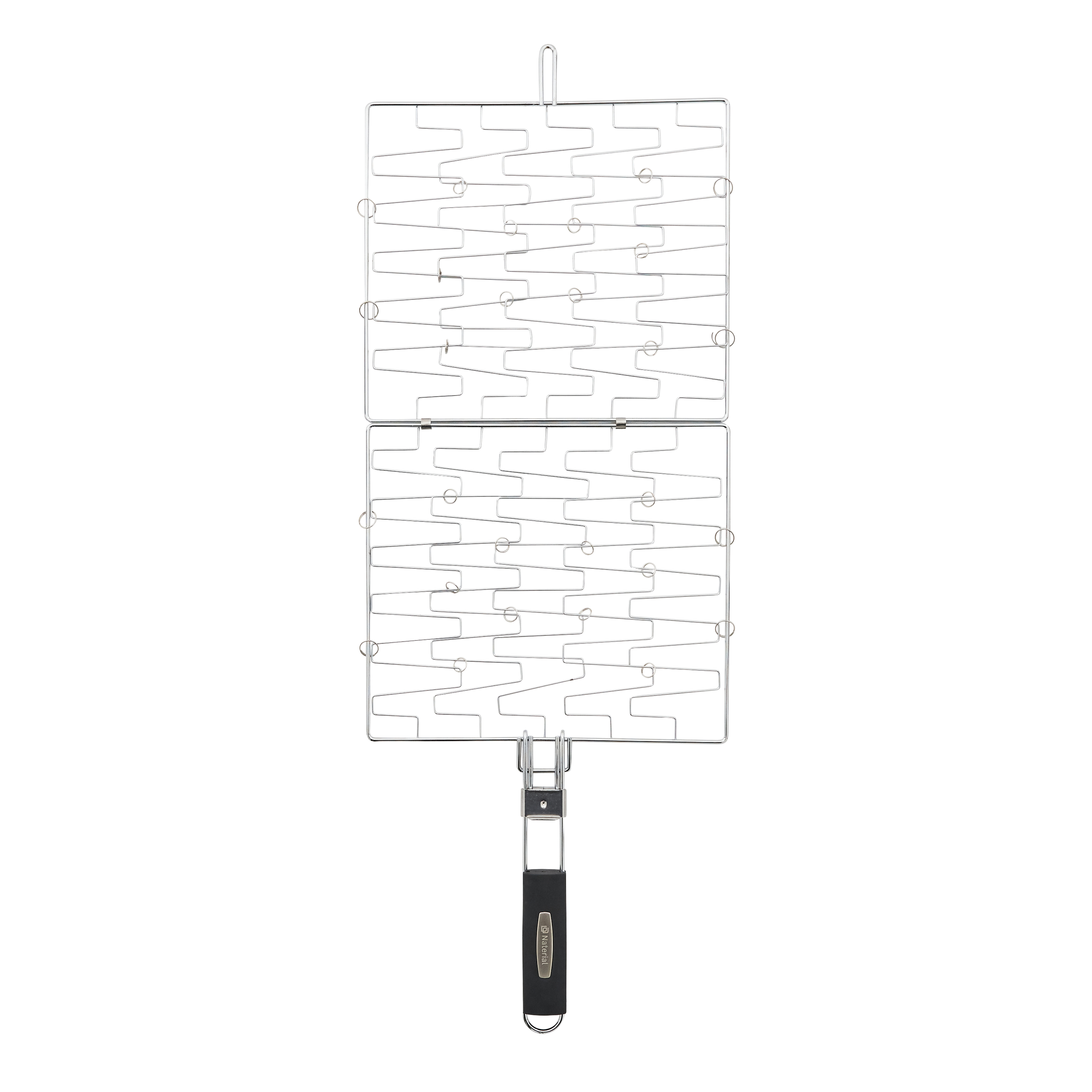 DOUBLE STEEL BBQ GRILL NATERIAL 30X26CM