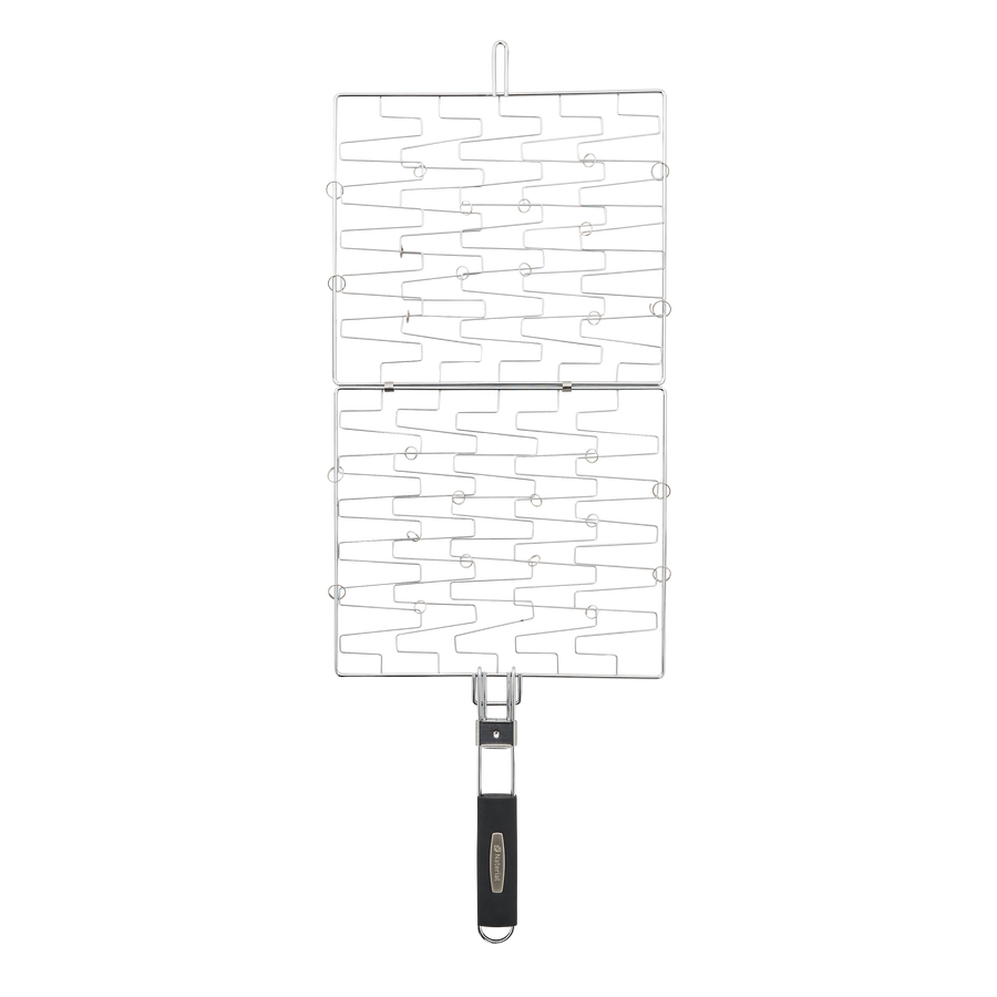 DOUBLE STEEL BBQ GRILL NATERIAL 30X26CM