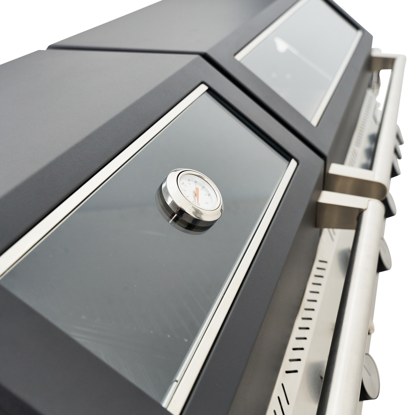 PREMIUM UPSILON NATERIAL GAS BBQ 6+2 BURNERS STEEL BLACK SERIES