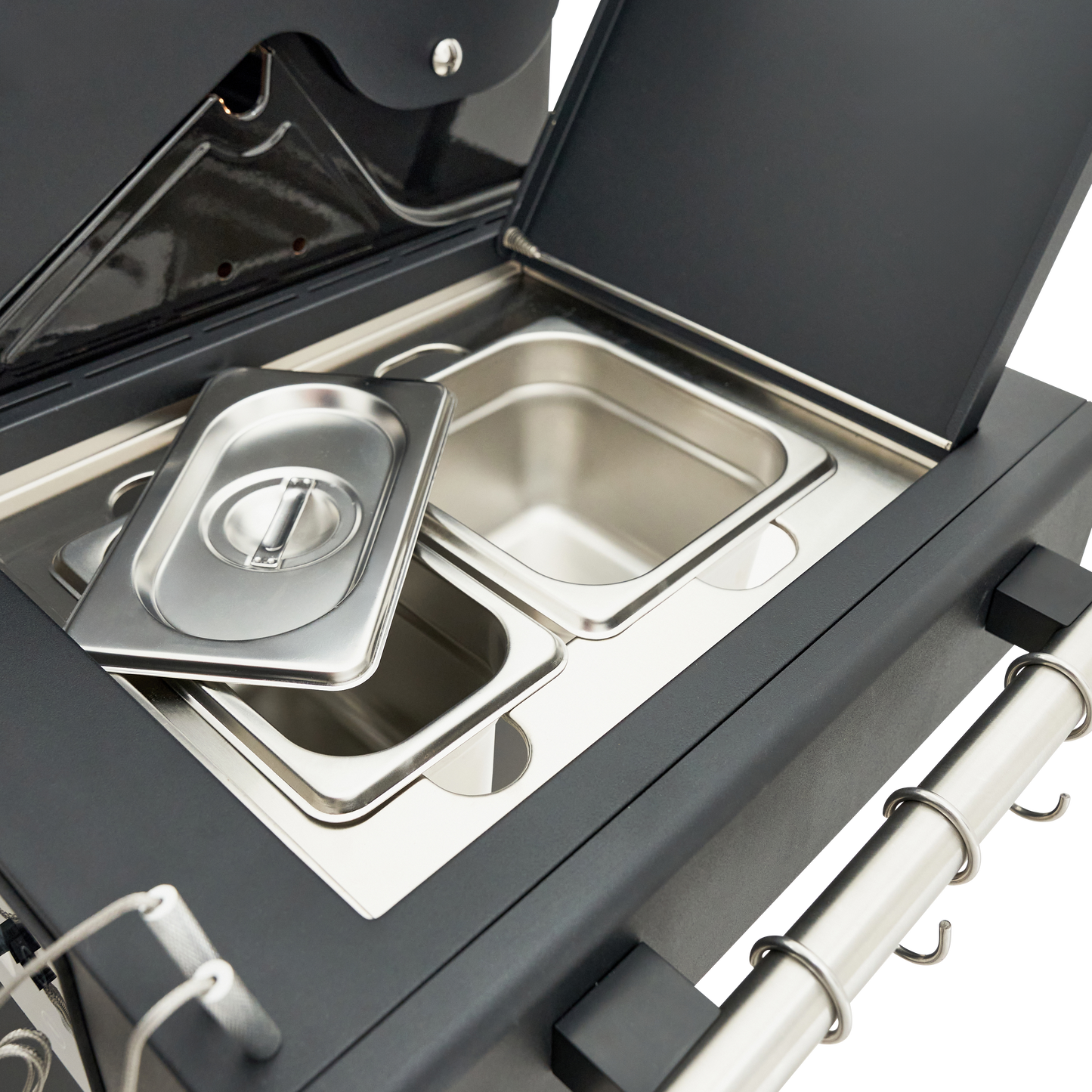 PREMIUM UPSILON NATERIAL GAS BBQ 6+2 BURNERS STEEL BLACK SERIES