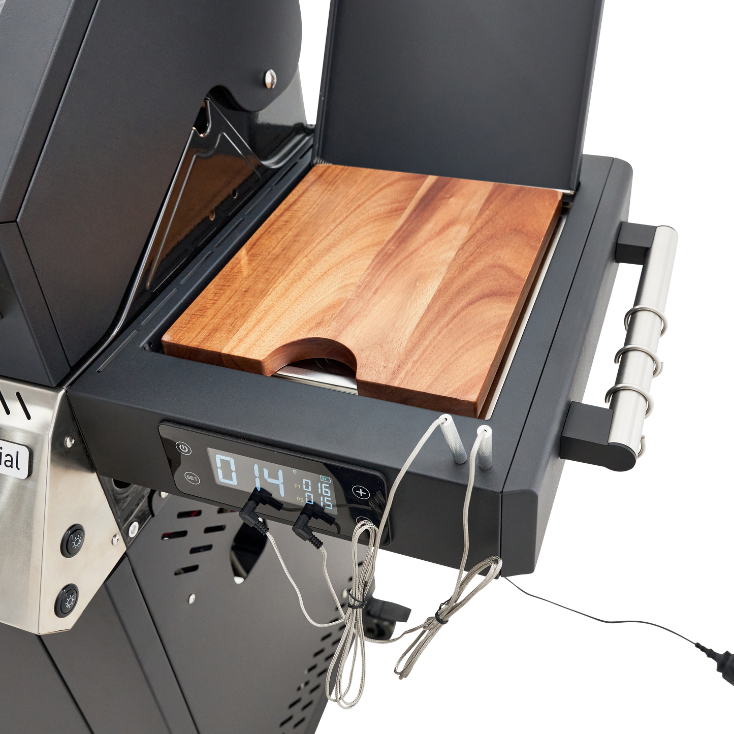PREMIUM UPSILON NATERIAL GAS BBQ 6+2 BURNERS STEEL BLACK SERIES