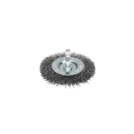 DEXTER DRILL WHEEL BRUSH FOR DUSTING MEDIUM CRIMPED STEEL WIRE SHANK