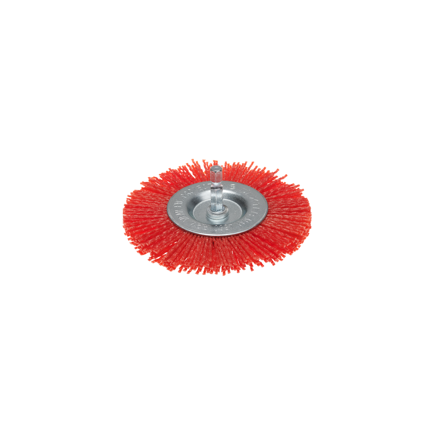 DEXTER DRILL WIRE WHEEL BRUSH FOR FINE DUSTING RED NYLON BRISTLES 10