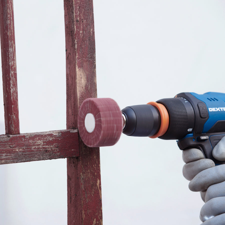 DEXTER DRILL CIRCULAR BRUSH FOR FINE PAINT STRIPPING MIXED ABRASIVE FLAP G80 60MM