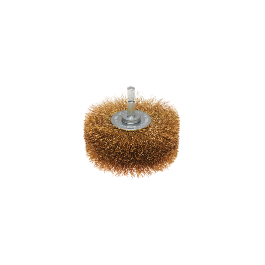 DEXTER DRILL CIRCULAR WIRE BRUSH FOR FINE DUSTING CRIMPED BRASS WIRES 80