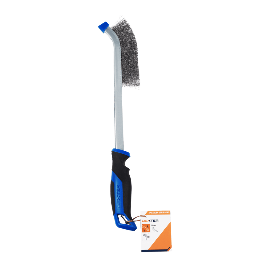 Spazzola manuale dexter per spolveratura media manico in plastica fili in acciaio 390 mm