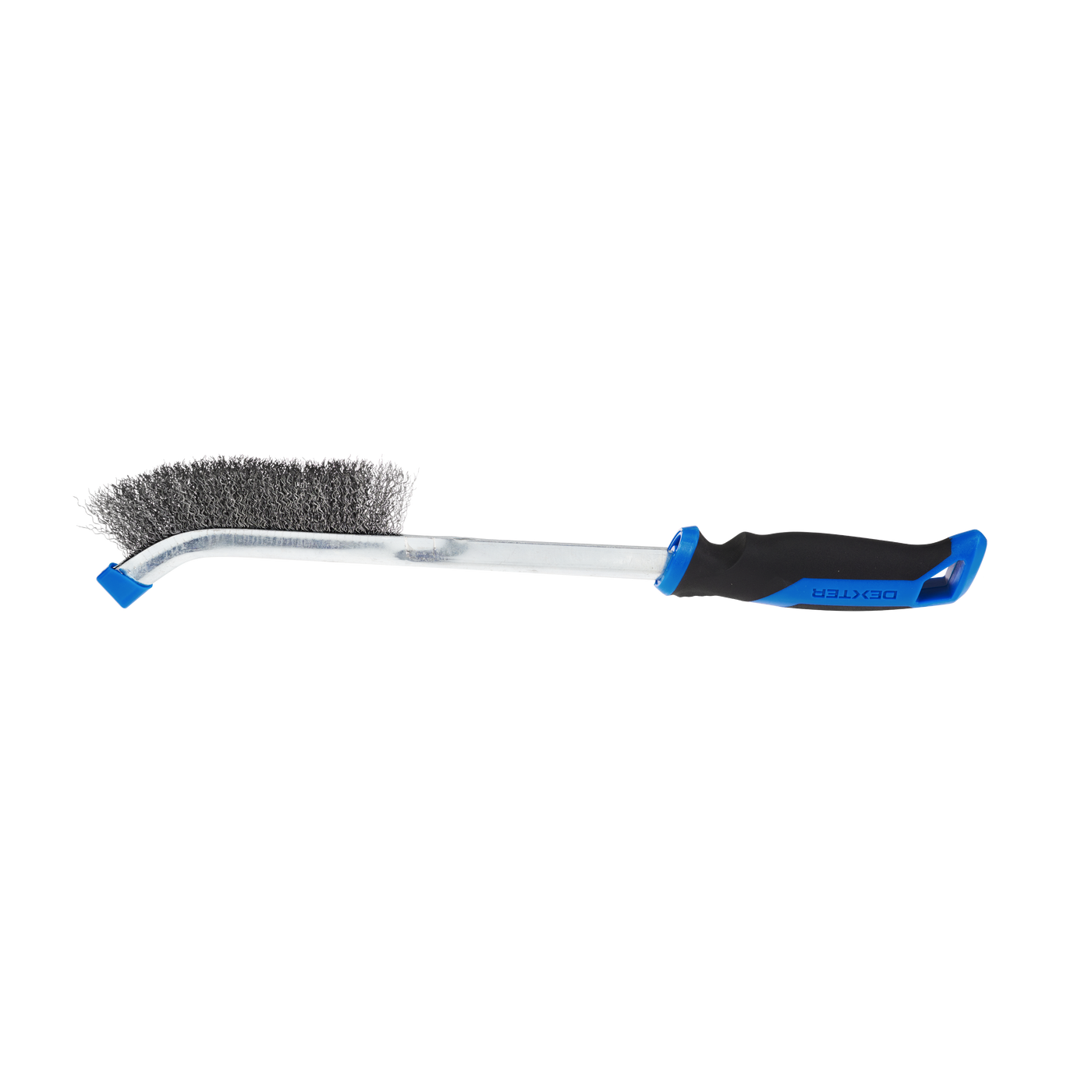 Dexter manual brush for medium-duty dusting, with plastic handle and steel bristles, 390 mm