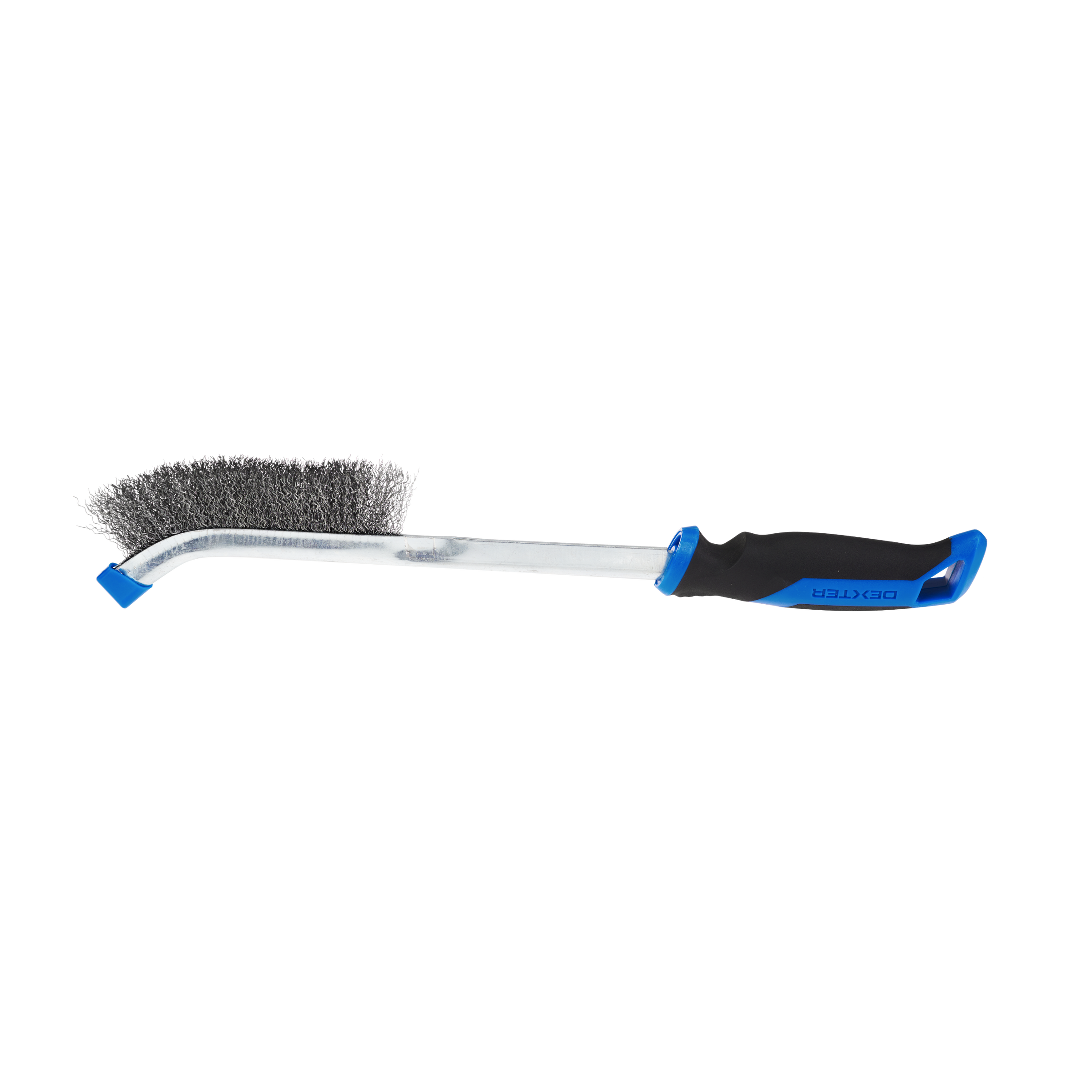 Dexter manual brush for medium-duty dusting, with plastic handle and steel bristles, 390 mm