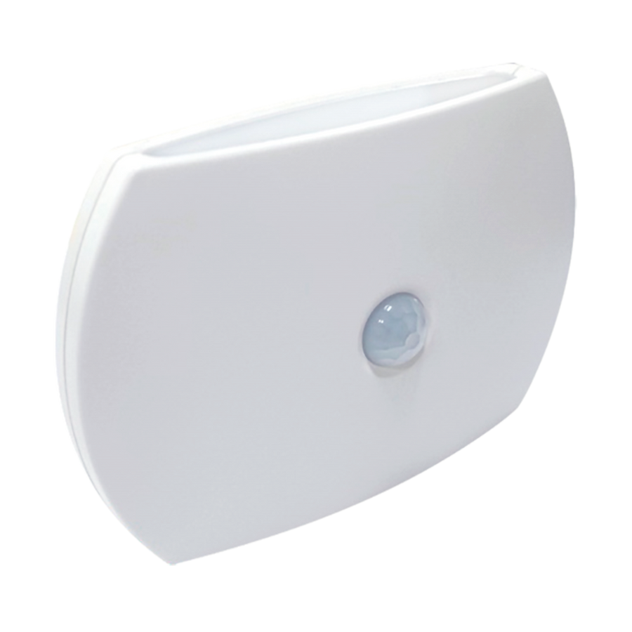 SECURITY LIGHT TODU PLASTIC WHITE 10CM LED 40LM WARM LIGHT WITH SENSOR
