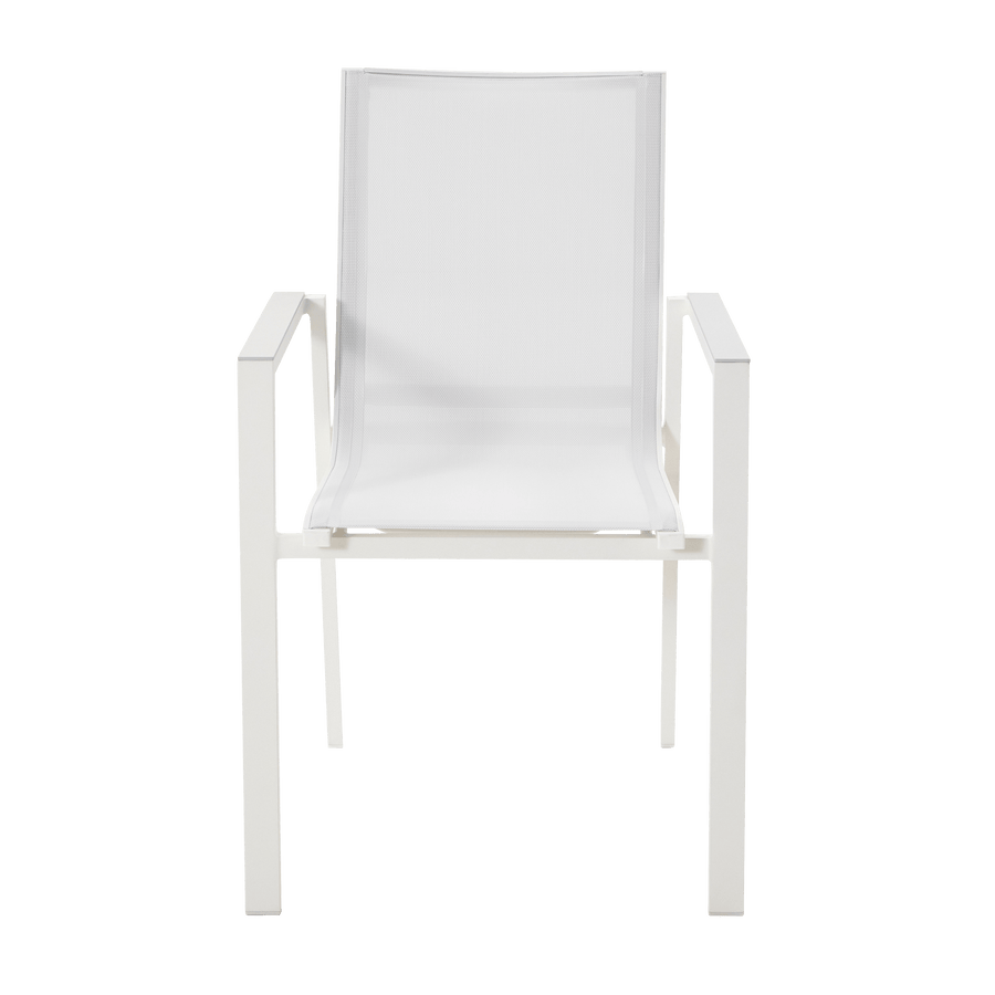 Bricocenter NATERIAL ODYSSEA ALUMINUM AND TEXTILENE ARMCHAIR WHITE