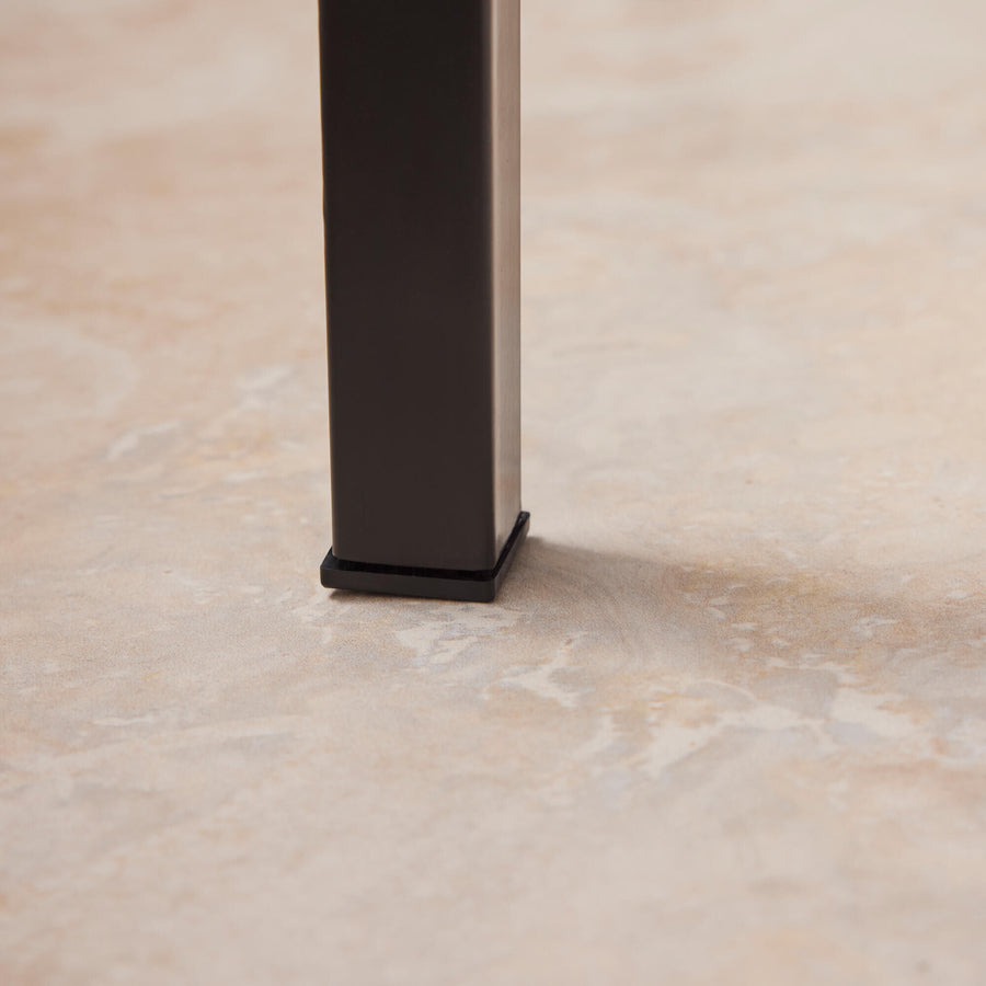 4 black plastic studs, 29×29 mm