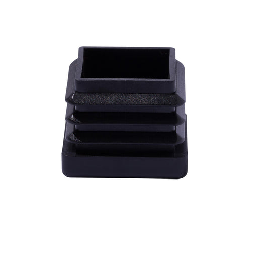 4 black plastic studs, 29×29 mm