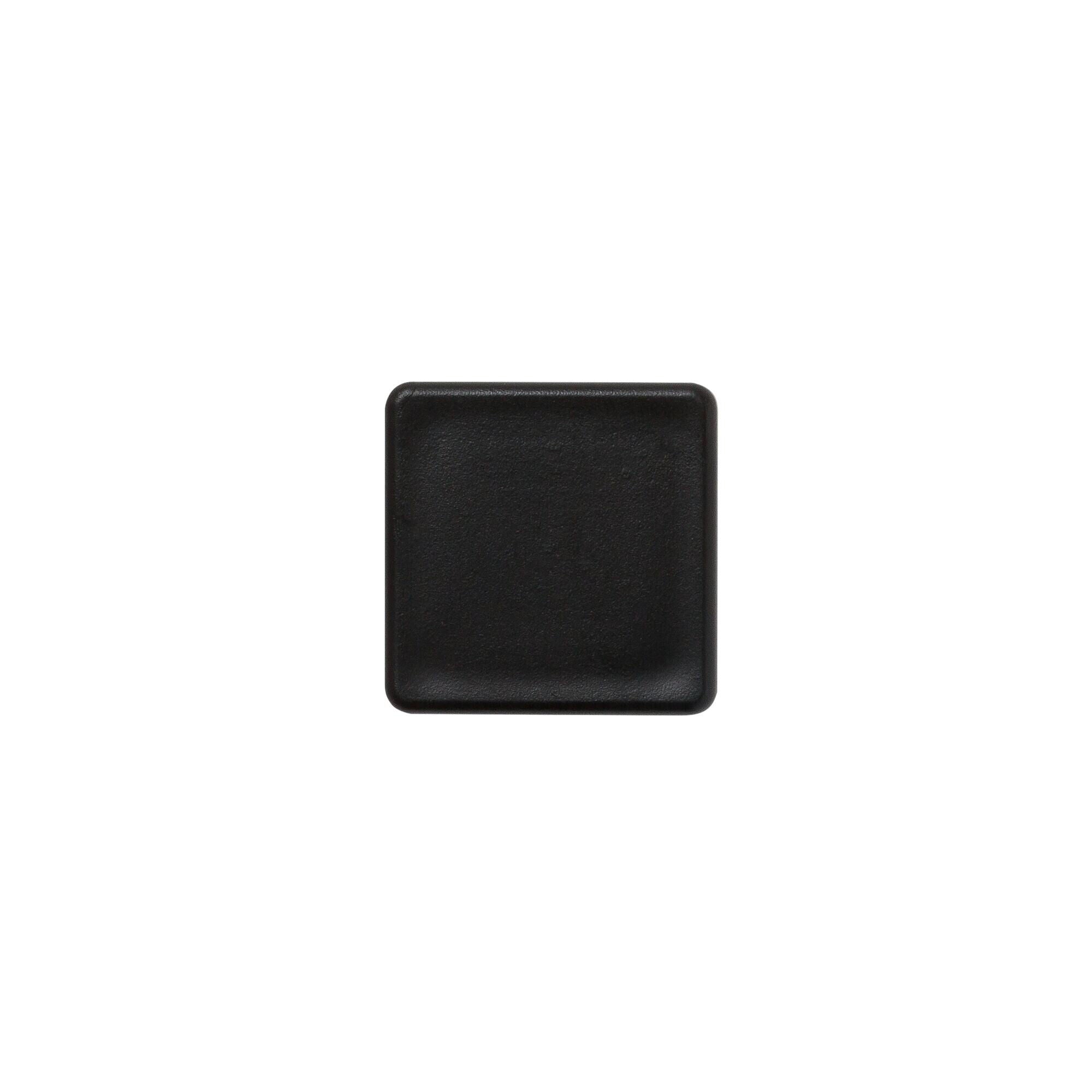 4 black plastic studs, 29×29 mm